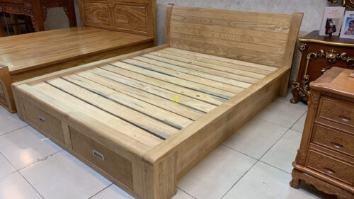 Giường ngủ gỗ sồi 1m6 - LCMGN05 - Hình ảnh 6