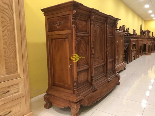 Tủ thờ cẩm lai bụng phẳng Nam Bộ - SD330 - Hình ảnh 6