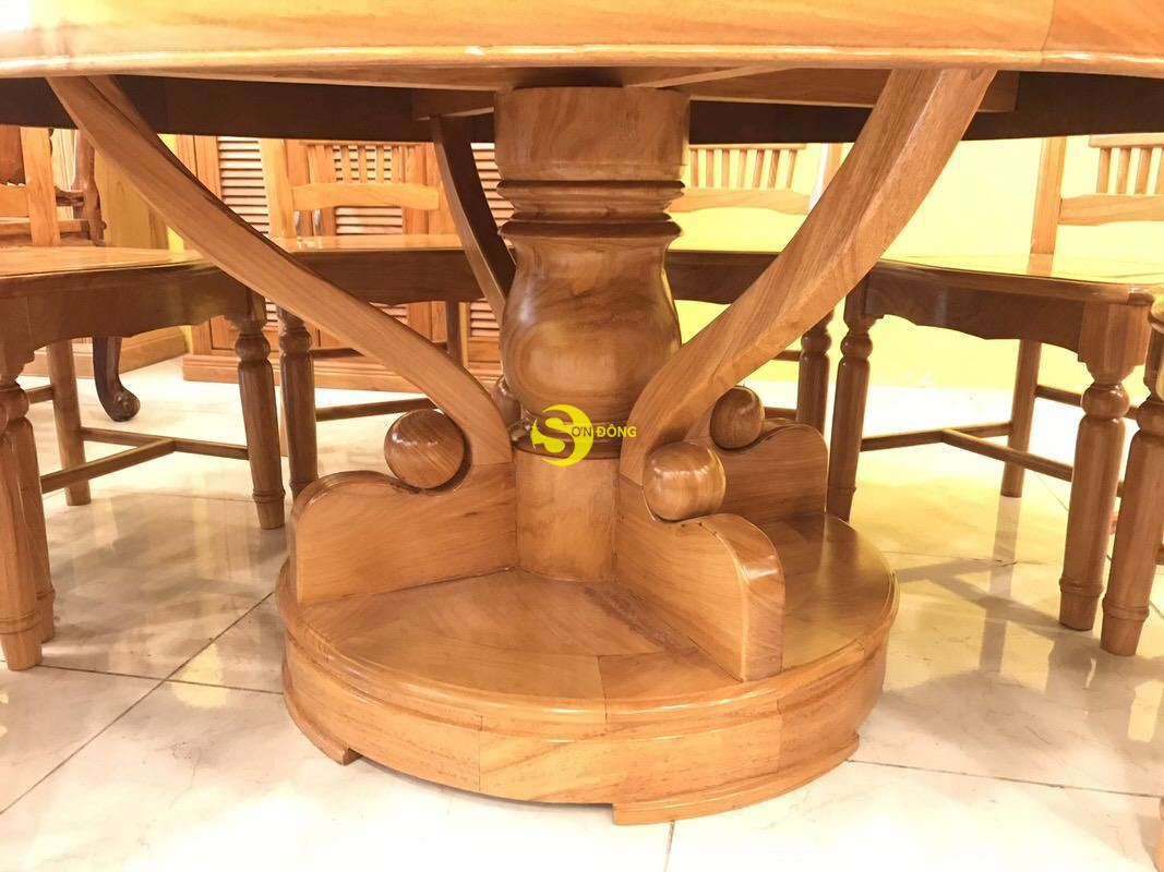 Bộ bàn ăn gõ đỏ 8 ghế hoàng gia hiện đại bàn tròn - BBA2278T 32 Bộ bàn ăn tròn hiện đại gỗ gõ đỏ BBA2278T