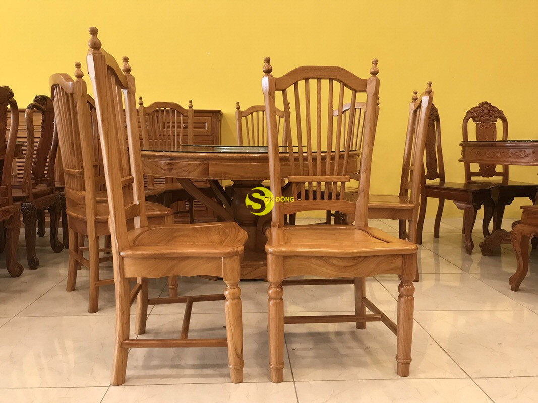 Bộ bàn ăn gõ đỏ 8 ghế hoàng gia hiện đại bàn tròn - BBA2278T 35 Bộ bàn ăn tròn hiện đại gỗ gõ đỏ BBA2278T