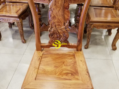 Ghế ăn truyền thống gỗ cẩm lai chạm đào