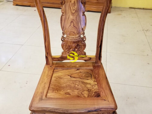 Ghế ăn truyền thống gỗ cẩm lai chạm đào