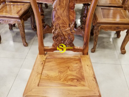 Ghế ăn truyền thống gỗ cẩm lai chạm đào