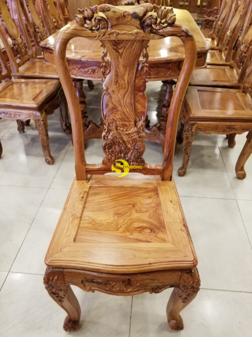 Ghế ăn truyền thống gỗ cẩm lai chạm đào