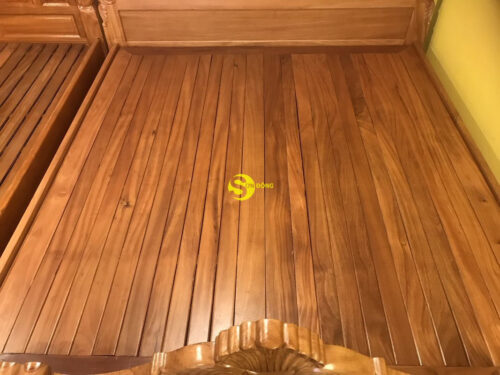 Giường ngủ gõ đỏ hoa văn cổ điển – GN10