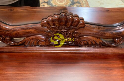 Bàn phấn cẩm lai chạm hoa hồng-BP45 - Hình ảnh 5