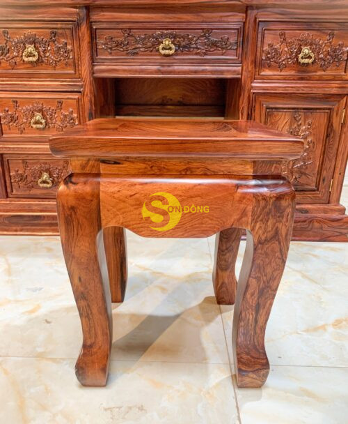 Bàn phấn cẩm lai chạm hoa hồng-BP45 - Hình ảnh 3