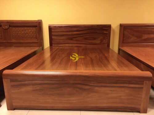 Giường ngủ cẩm lai trơn giá rẻ1m6 GCL001 - Ảnh 4