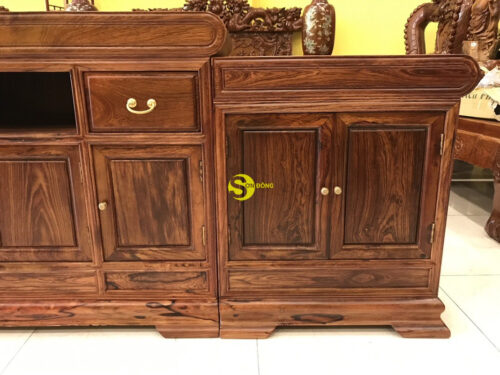 Tủ tivi gỗ cẩm lai cao cấp TTV090