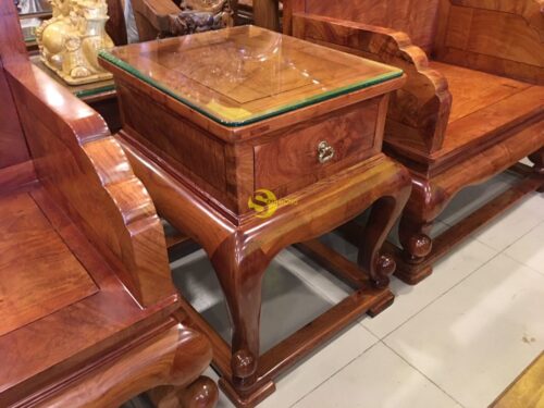Bộ Bàn Ghế Ngọc Anh Gỗ Chun 3D Gỗ Giáng Hương Lào - BBG440 - Hình ảnh 6