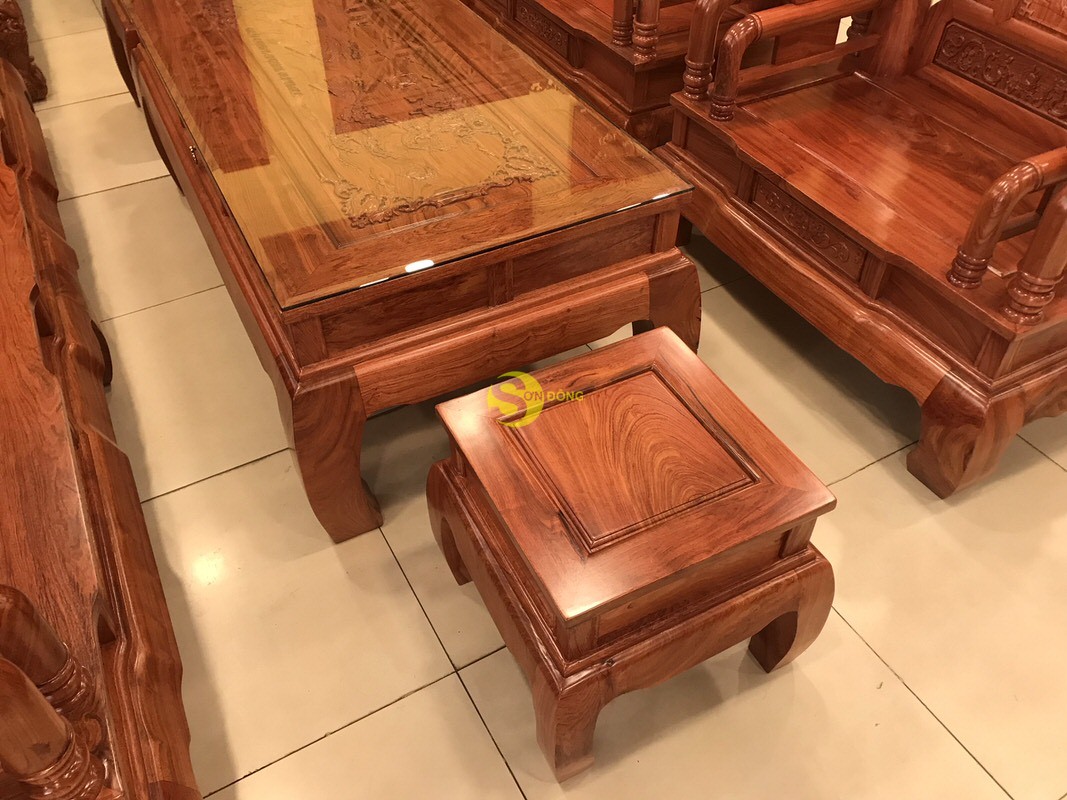 Bộ bàn ghế tần thuỷ hoàng gỗ hương đá tay 12, 6 món – BBG457 (Ảnh 2)