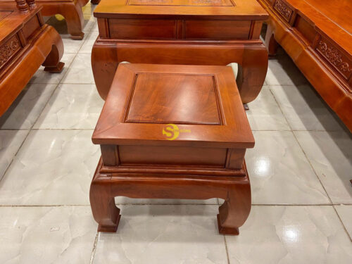 Bộ bàn ghế tần thuỷ hoàng gỗ hương đá tay 12, 6 món - BBG457