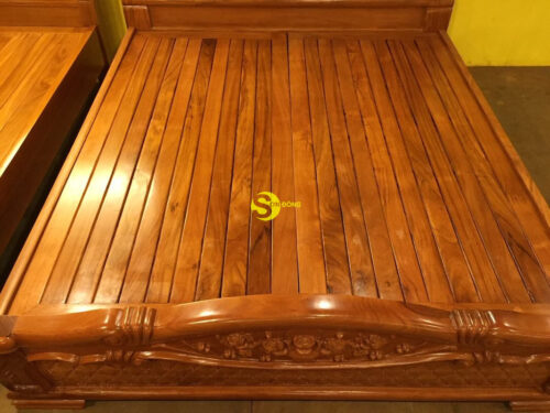 Giường ngủ gõ đỏ mai hồng GN43