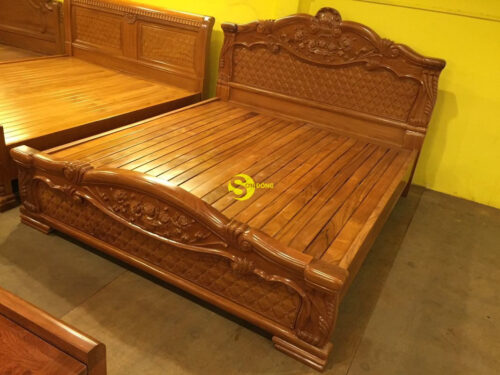 Giường ngủ gõ đỏ mai hồng GN43