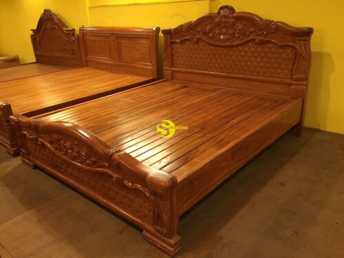 Giường ngủ gõ đỏ mai hồng GN43
