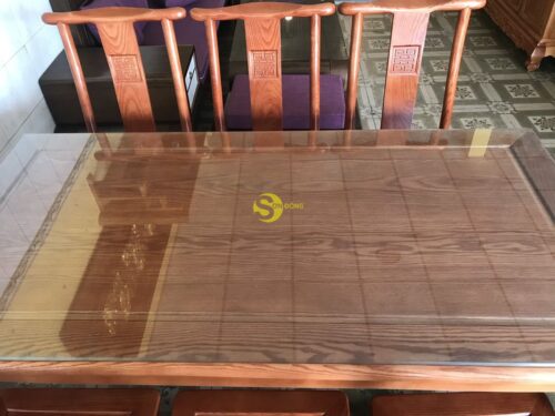 Bộ bàn ăn gỗ sồi nga 6 ghế chữ thọ bàn vuông BBA5536V - Hình ảnh 7