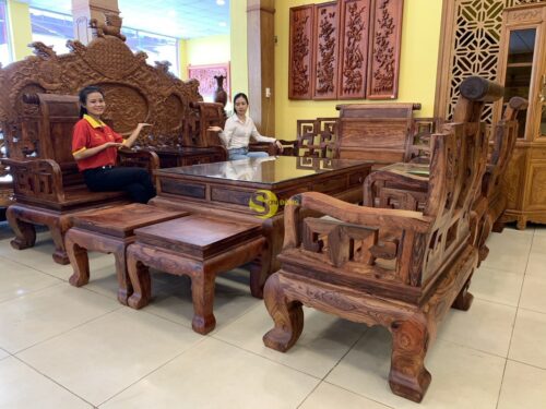 Bộ bàn ghế sơn thủy gỗ cẩm lai 10 món chân 14 - BBG1442 30 BBG1442 1 3