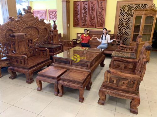 Bộ bàn ghế sơn thủy gỗ cẩm lai 10 món chân 14 - BBG1442 43 BBG1442 9 3