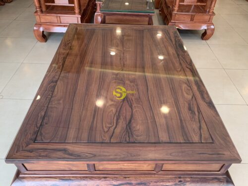 Bộ bàn ghế quốc sắc thiên hương cẩm lai 6 món chân 12 - BBG441 - Hình ảnh 13