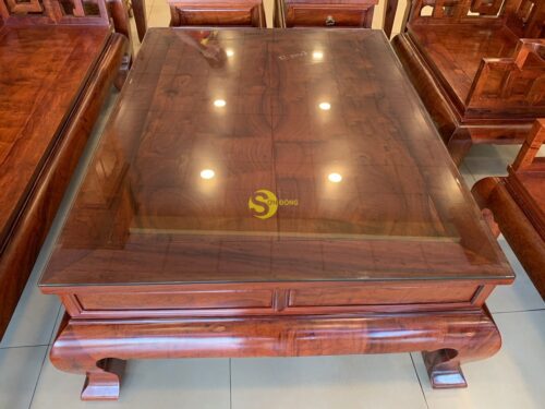 Bộ bàn ghế sơn thuỷ Nu Chun Giáng Hương Lào chân 12 - BBG495 - Hình ảnh 5