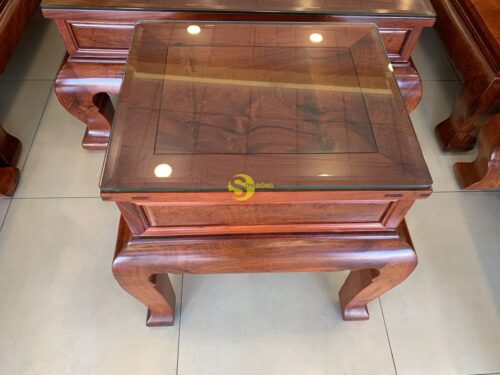 Bộ bàn ghế sơn thuỷ Nu Chun Giáng Hương Lào chân 12 - BBG495 - Hình ảnh 4