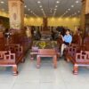 Bộ bàn ghế sơn thuỷ Nu Chun Giáng Hương Lào chân 12 - BBG495