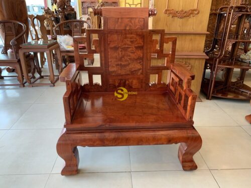 Bộ bàn ghế sơn thuỷ Nu Chun Giáng Hương Lào chân 12 - BBG495 - Hình ảnh 10