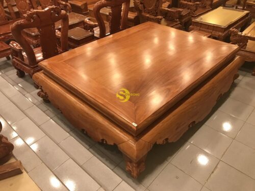 Sập nằm gõ đỏ 1.8m x 2.37m chân 26 - SN211 - Hình ảnh 6