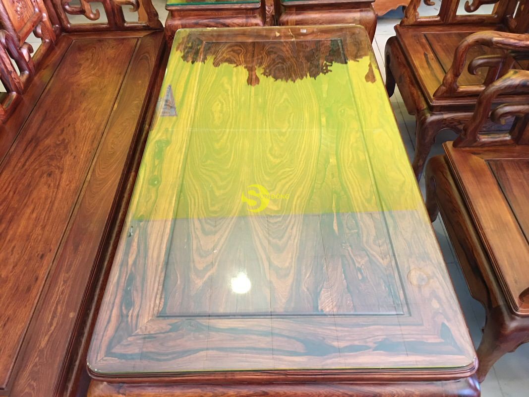 Bộ bàn ghế triện móc tựa chạm tứ quý 100% gỗ cẩm lai 10 món – BBG410 (Ảnh 7)