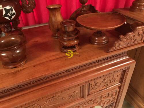 Bàn thờ ngũ phúc gỗ hương đá 1,53m - SD295 - Hình ảnh 2