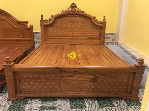 Giường ngủ gỗ gõ đỏ nữ hoàng GN119A