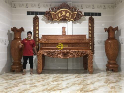 Mẫu phòng thờ gia tiên sang trọng MPT001 - Hình ảnh 4