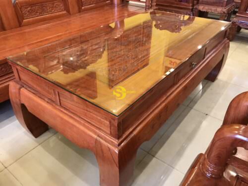 Bàn Ghế Gỗ Tần Thủy Hoàng Hương Đá Cột Liền 14cm VIP BBG458 - Ảnh 15