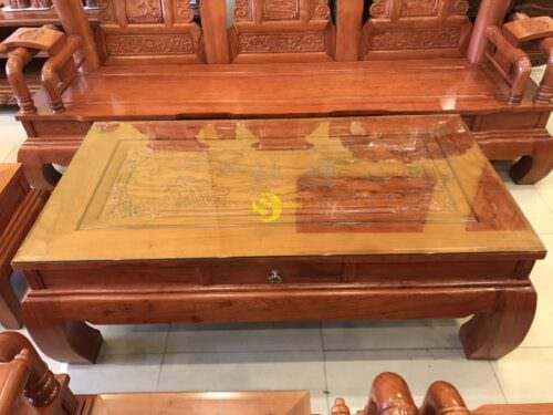 Bàn Ghế Gỗ Tần Thủy Hoàng Hương Đá Cột Liền 14cm VIP BBG458 - Ảnh 9