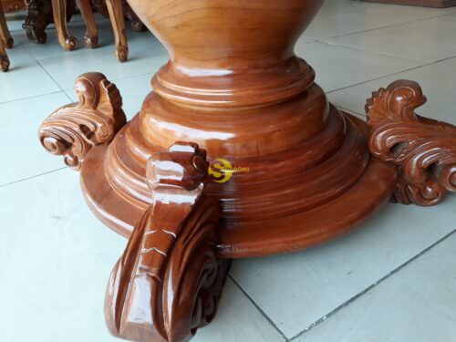 Chân bàn ăn tròn gỗ gõ đỏ - CB005 - Hình ảnh 11