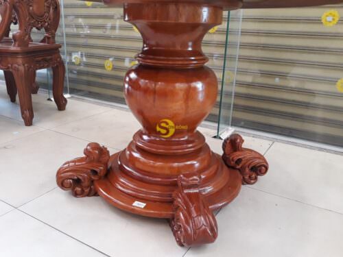 Chân bàn ăn tròn gỗ gõ đỏ - CB005 - Hình ảnh 10