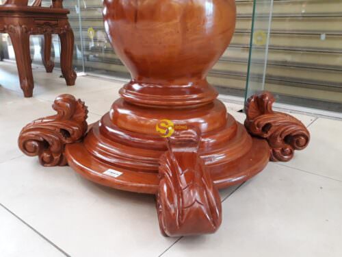 Chân bàn ăn tròn gỗ gõ đỏ - CB005 - Hình ảnh 4
