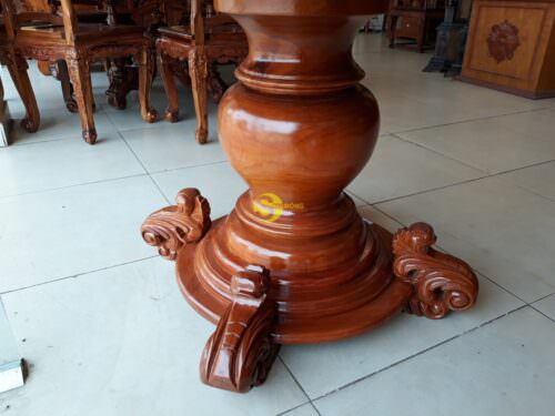 Chân bàn ăn tròn gỗ gõ đỏ - CB005 - Hình ảnh 3