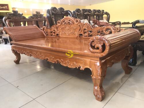 Ghế thư giãn gõ đỏ bên trái - LT09T - Hình ảnh 3