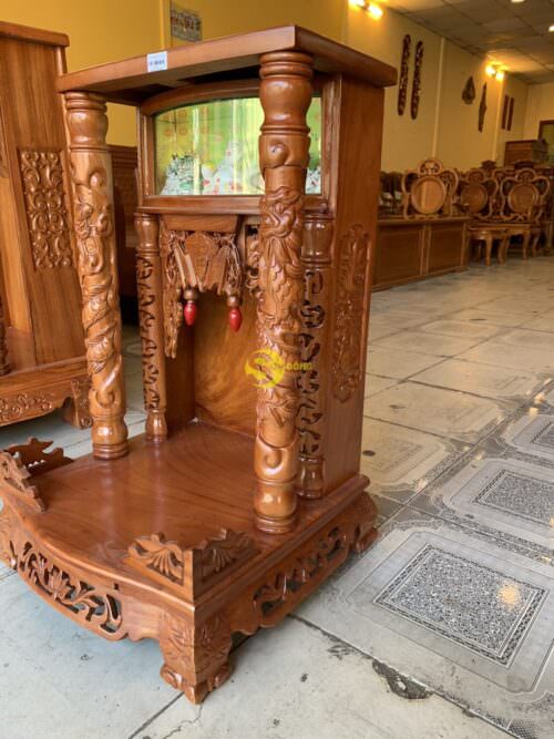 Bàn thờ ông địa gõ đỏ hộp đèn 50 - SD19 - Ảnh 8