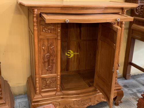 Tủ thờ gõ đỏ tam đa lắp ráp mặt bầu 1.27 - SD234 - Hình ảnh 4