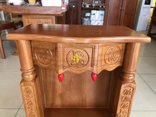 Bàn thờ ông địa gõ đỏ mái bằng phúc lộc thọ 50 - SD181 - Ảnh 7