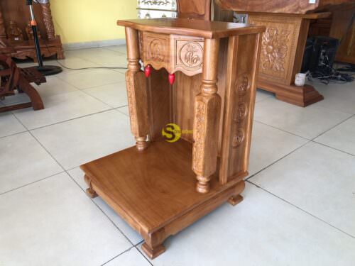 Bàn thờ ông địa gõ đỏ mái bằng phúc lộc thọ 50 - SD181 - Ảnh 4