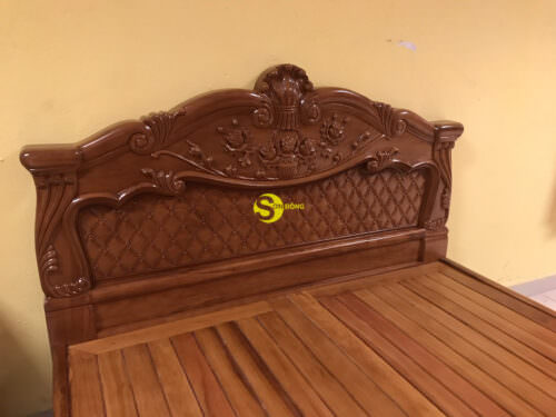 Giường ngủ gỗ gõ đỏ mai hồng siêu bền GN43A