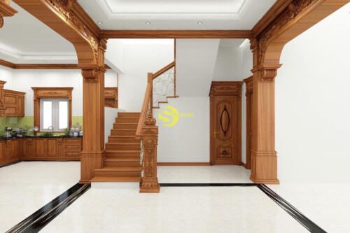 Thi công nội thất cầu thang tủ bếp cửa chính - Ảnh 6