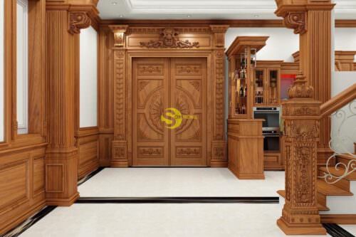 Thi công nội thất cầu thang tủ bếp cửa chính - Ảnh 5
