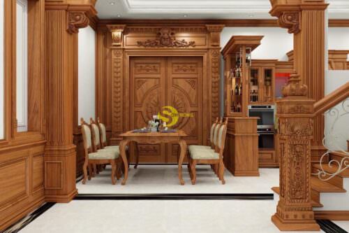 Thi công nội thất cầu thang tủ bếp cửa chính - Ảnh 4