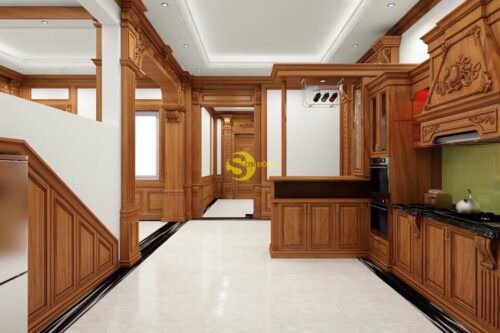 Thi công nội thất cầu thang tủ bếp cửa chính - Ảnh 3
