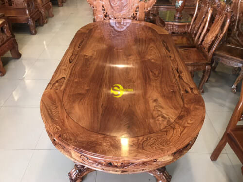 Bộ bàn ghế phòng ăn gỗ cẩm lai cao cấp BBA4258B