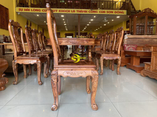 Bộ bàn ăn gỗ cẩm lai cao cấp BBA4258C